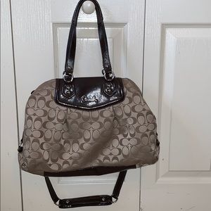 Women’s Coach handbag-tan/brown monogram